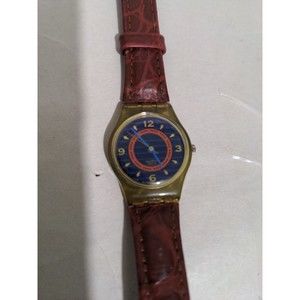 SWATCH Ladies Wristwatch GIN ROSA (LN115)-Leather-Red/Blue-VintagE